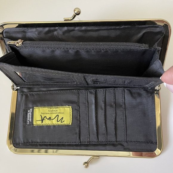 WHATEVER IT TAKES.ORG Kanye West Art Work Kiss Clasp Wallet Organizer Black - Picture 6 of 12